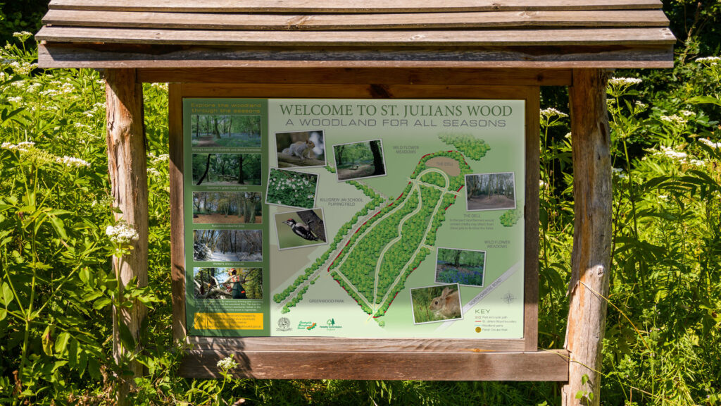 park poster of walking route and the sights that can be seen