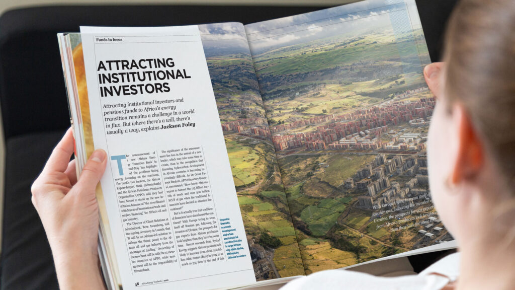 open article spread for African Business magazine